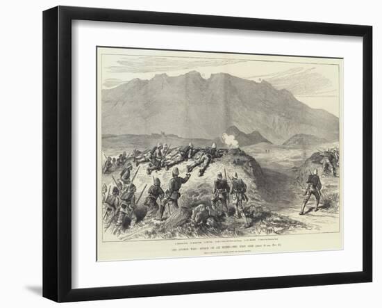 The Afghan War, Attack on Ali Musjid, the First Shot-William 'Crimea' Simpson-Framed Giclee Print