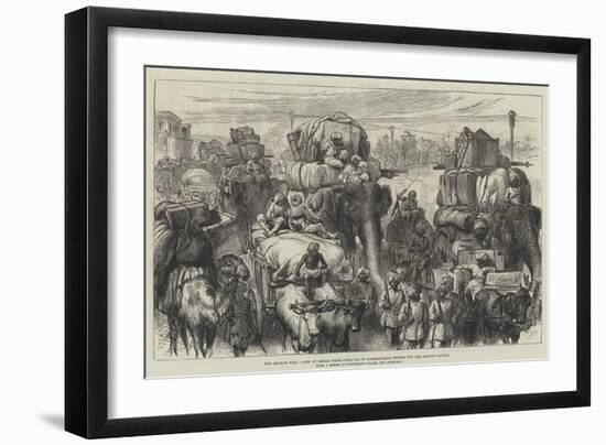 The Afghan War, Camp at Meean Meer, Arrival of Commissariat Stores for the Quetta Column-null-Framed Giclee Print