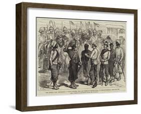 The Afghan War, Decorating a Native Soldier with the Order of British India, at Khelat-I-Ghilzai-null-Framed Giclee Print