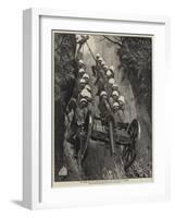 The Afghan War, Guns Crossing the Khojak Pass on the Road to Candahar-Richard Caton Woodville II-Framed Giclee Print