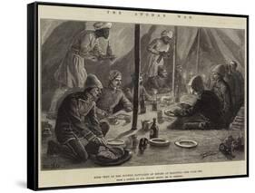 The Afghan War, Mess Tent of the Fourth Battalion of Rifles at Basawul-William Heysham Overend-Framed Stretched Canvas