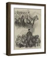 The Afghan War, Sketches at a Review at Gundamuck-William 'Crimea' Simpson-Framed Giclee Print