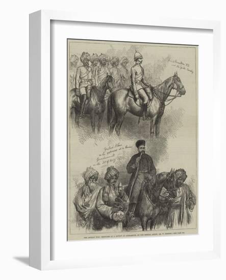 The Afghan War, Sketches at a Review at Gundamuck-William 'Crimea' Simpson-Framed Giclee Print