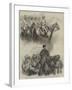 The Afghan War, Sketches at a Review at Gundamuck-William 'Crimea' Simpson-Framed Giclee Print