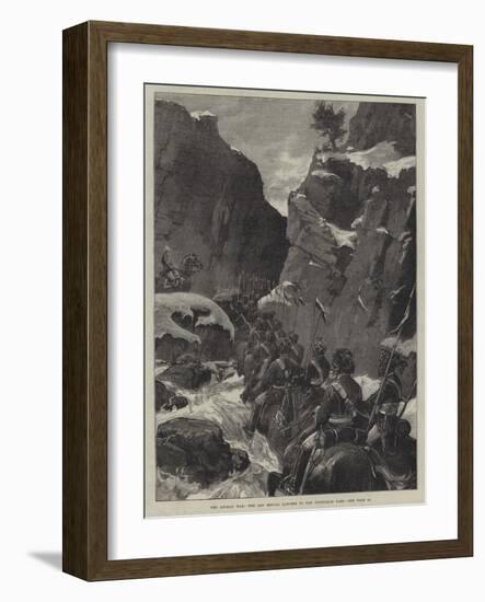 The Afghan War, the 10th Bengal Lancers in the Jugdulluk Pass-null-Framed Giclee Print