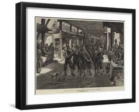 The Afghan War, the 4th Goorkhas Marching Through the Bazaar, Jellalabad-William Heysham Overend-Framed Giclee Print