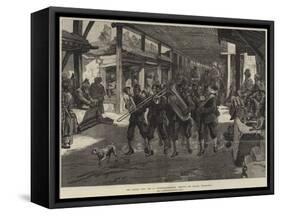 The Afghan War, the 4th Goorkhas Marching Through the Bazaar, Jellalabad-William Heysham Overend-Framed Stretched Canvas