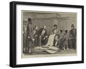 The Afghan War, the Ameer Yakoob Khan and Major Cavagnari Signing the Treaty of Gundamuck-William 'Crimea' Simpson-Framed Giclee Print