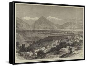 The Afghan War, the Bala Hissar and City of Cabul, from the Upper Part of the Citadel-John Greenaway-Framed Stretched Canvas