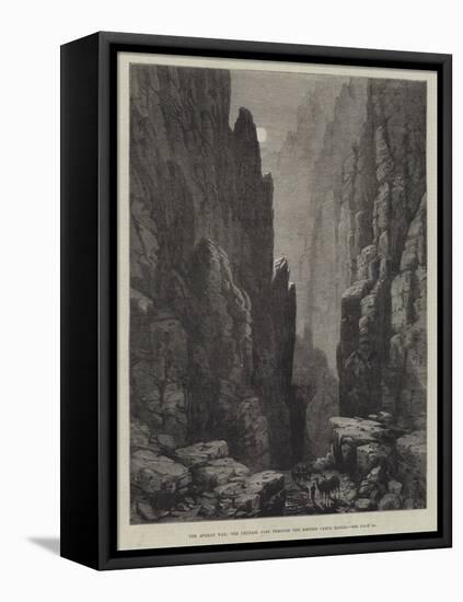 The Afghan War, the Chunari Pass Through the Khoord Cabul Range-Samuel Read-Framed Stretched Canvas