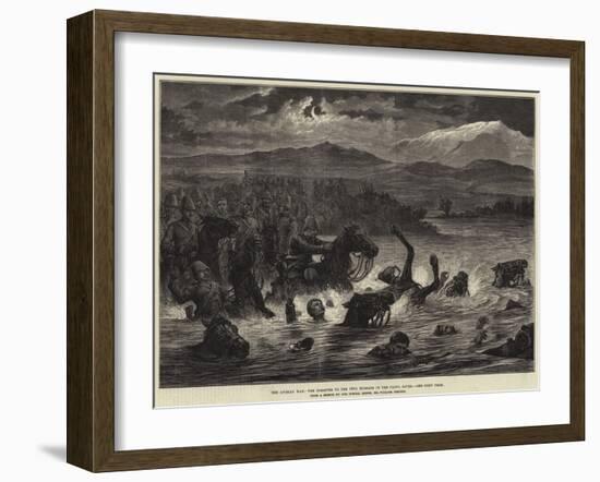 The Afghan War, the Disaster to the 10th Hussars in the Cabul River-null-Framed Giclee Print