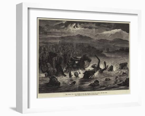 The Afghan War, the Disaster to the 10th Hussars in the Cabul River-null-Framed Giclee Print