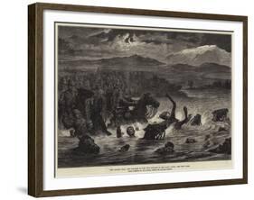 The Afghan War, the Disaster to the 10th Hussars in the Cabul River-null-Framed Giclee Print