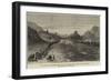 The Afghan War, the Ishpola Tope, with Line of March in the Dry Bed of the Khyber River-null-Framed Giclee Print