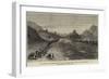 The Afghan War, the Ishpola Tope, with Line of March in the Dry Bed of the Khyber River-null-Framed Giclee Print
