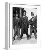 The African American Teenagers with Tuxedos and Top Hats During the August 1943 Riots in Harlem-null-Framed Photo