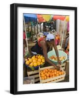 The African Market in the Old City of Praia on the Plateau, Praia, Santiago, Cape Verde Islands-R H Productions-Framed Photographic Print