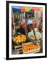 The African Market in the Old City of Praia on the Plateau, Praia, Santiago, Cape Verde Islands-R H Productions-Framed Photographic Print