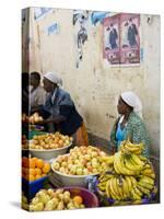 The African Market in the Old City of Praia on the Plateau, Praia, Santiago, Cape Verde Islands-R H Productions-Stretched Canvas