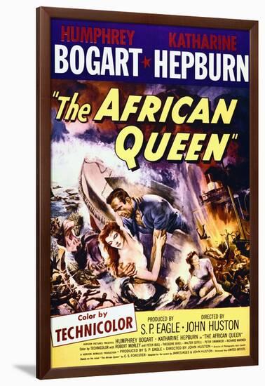 The African Queen - Movie Poster Reproduction-null-Framed Photo