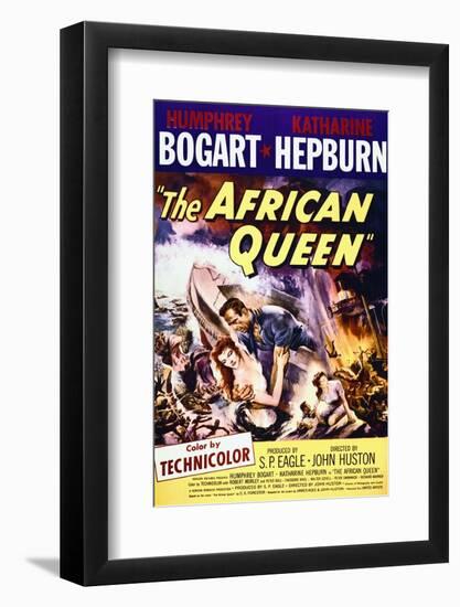 The African Queen - Movie Poster Reproduction-null-Framed Photo