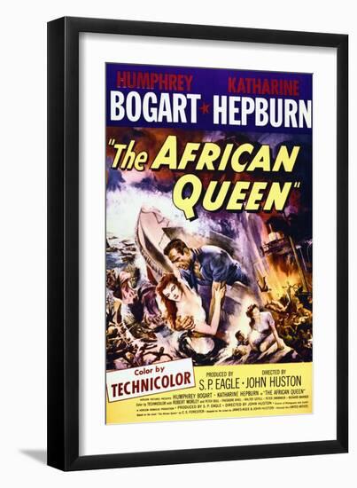 The African Queen - Movie Poster Reproduction-null-Framed Photo