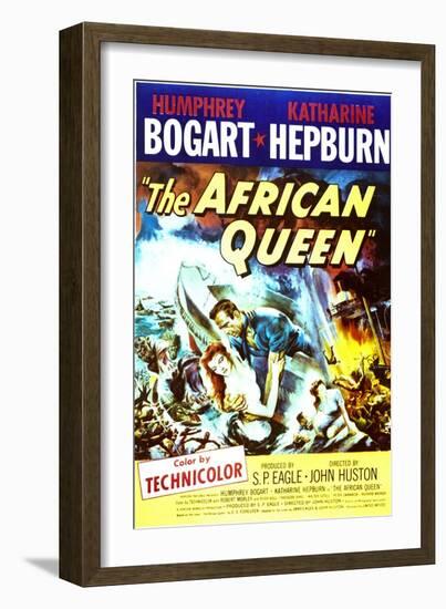 The African Queen - Movie Poster Reproduction-null-Framed Photo