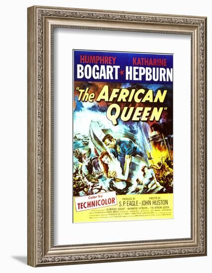 The African Queen - Movie Poster Reproduction-null-Framed Photo