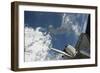 The Aft Part of Space Shuttle Endeavour Backdropped Against a Part of Earth-null-Framed Photographic Print