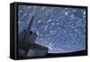 The Aft Section of Space Shuttle Discovery Backdropped by Planet Earth-null-Framed Stretched Canvas