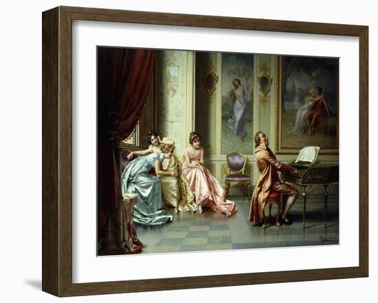 The Afternoon Concert - Out of Tune-Vittorio Reggianini-Framed Giclee Print