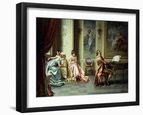 The Afternoon Concert - Out of Tune-Vittorio Reggianini-Framed Giclee Print