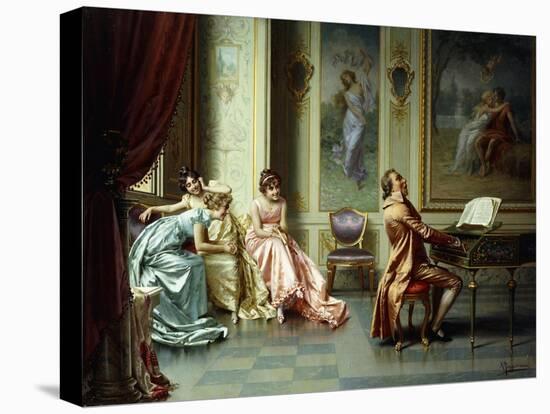 The Afternoon Concert - Out of Tune-Vittorio Reggianini-Stretched Canvas