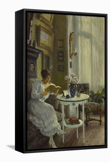 The Afternoon Read, 1917-Paul Fischer-Framed Stretched Canvas