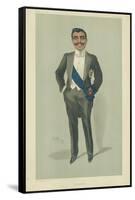 The Aga Khan, 10 November 1904, Vanity Fair Cartoon-Sir Leslie Ward-Framed Stretched Canvas