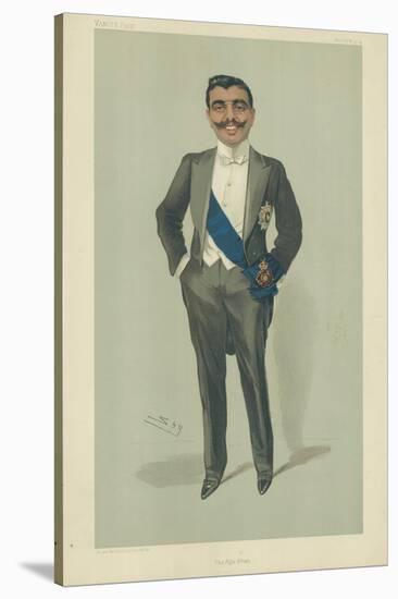 The Aga Khan, 10 November 1904, Vanity Fair Cartoon-Sir Leslie Ward-Stretched Canvas