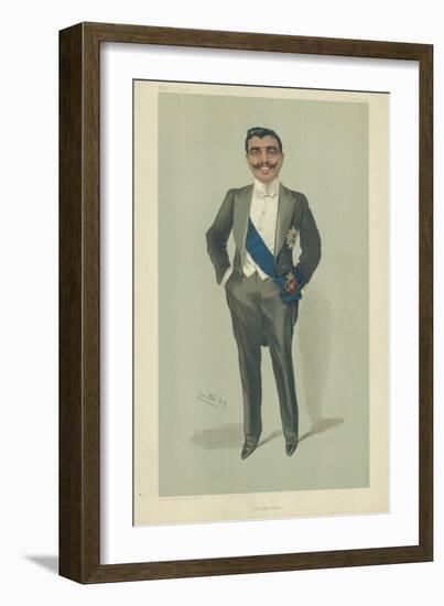 The Aga Khan, 10 November 1904, Vanity Fair Cartoon-Sir Leslie Ward-Framed Giclee Print