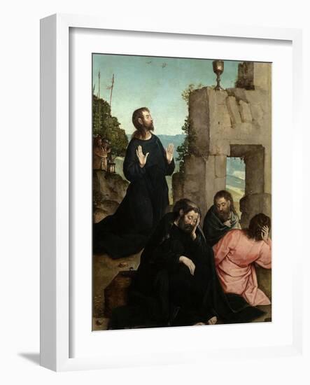 The Agony in the Garden, 1514-1519-Juan de Flandes-Framed Giclee Print