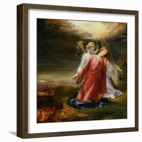The Agony in the Garden, 1858 (Oil on Panel)-George Richmond-Framed Giclee Print