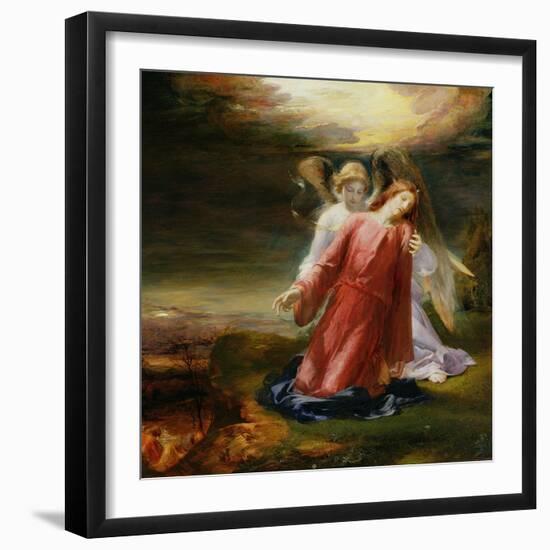 The Agony in the Garden, 1858 (Oil on Panel)-George Richmond-Framed Giclee Print