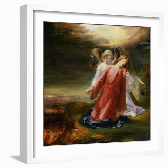 The Agony in the Garden, 1858 (Oil on Panel)-George Richmond-Framed Giclee Print