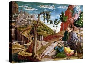 The Agony in the Garden, Left Hand Predella Panel from the Altarpiece of St. Zeno of Verona 1456-60-Andrea Mantegna-Stretched Canvas