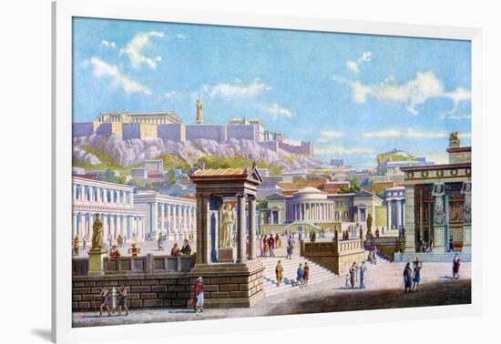 The Agora Below the Acropolis, Athens, Greece, 1933-1934-Joseph Buhlmann-Framed Giclee Print