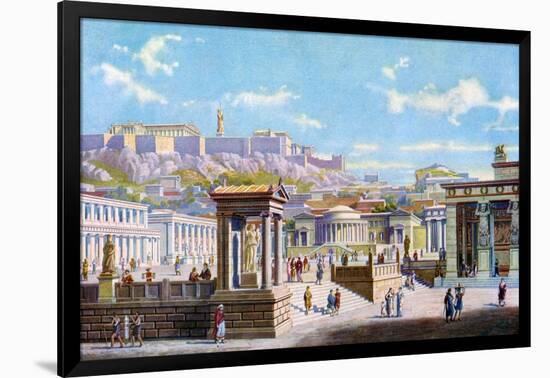 The Agora Below the Acropolis, Athens, Greece, 1933-1934-Joseph Buhlmann-Framed Giclee Print