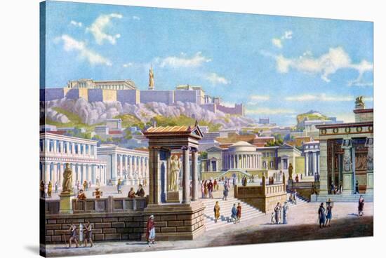 The Agora Below the Acropolis, Athens, Greece, 1933-1934-Joseph Buhlmann-Stretched Canvas