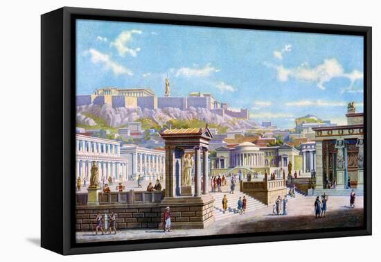 The Agora Below the Acropolis, Athens, Greece, 1933-1934-Joseph Buhlmann-Framed Stretched Canvas