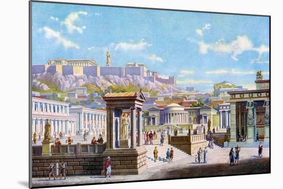 The Agora Below the Acropolis, Athens, Greece, 1933-1934-Joseph Buhlmann-Mounted Giclee Print