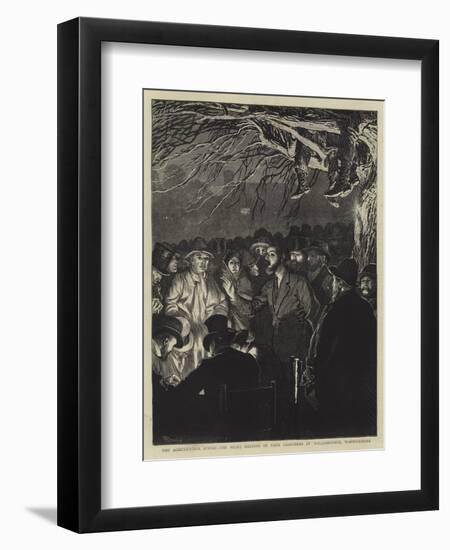 The Agricultural Strike, the Night Meeting of Farm Labourers at Wellesbourne, Warwickshire-William III Bromley-Framed Giclee Print