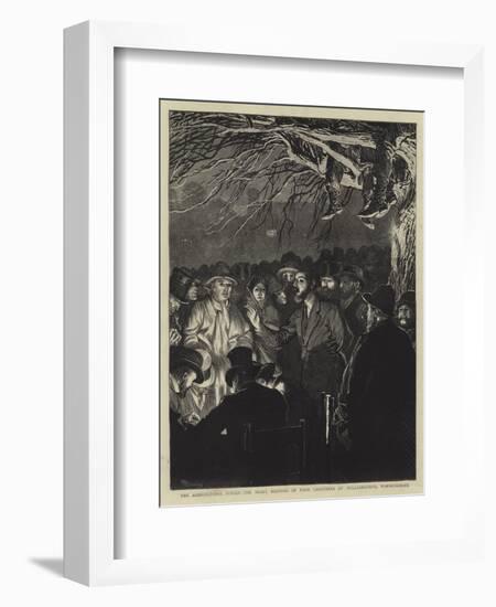 The Agricultural Strike, the Night Meeting of Farm Labourers at Wellesbourne, Warwickshire-William III Bromley-Framed Giclee Print