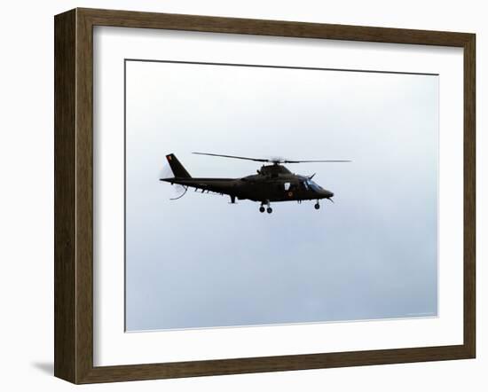 The Agusta A-109 Helicopter of the Belgian Army in Flight-Stocktrek Images-Framed Photographic Print